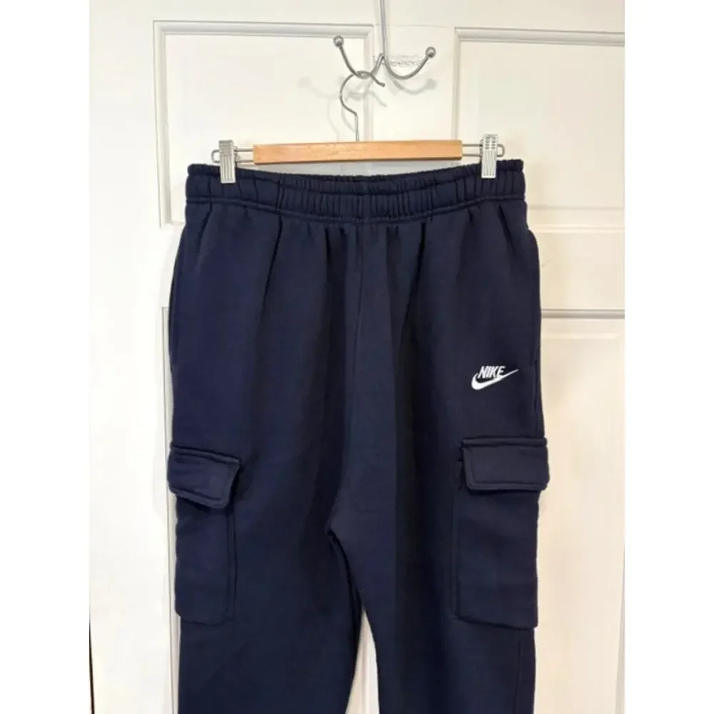 Nike Sportswear Club Fleece Cargo Jogger Sweatpants Mens XL Navy Blue CD3129410